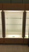 2'x4'x8' Wood Display Cabinet with (3) Glass Shelves and Top and bottom Lighting Rigging Cost: $35