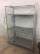 4 Wheel, 3 Shelf Metal Rack 74