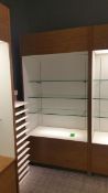 2'x4'x8' Wood Display Cabinet with (3) Glass Shelves and Top and bottom Lighting Rigging Cost: $35