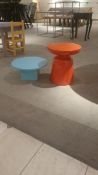 (1) Orange Ceramic and (1) Light Blue Plant Stands Rigging Cost: $10