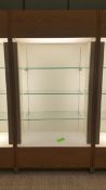 2'x4'x8' Wood Display Cabinet with (3) Glass Shelves and Top and bottom Lighting Rigging Cost: $35