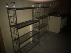(2) Chrome 4' Storage Racks
