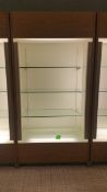 2'x4'x8' Wood Display Cabinet with (3) Glass Shelves and Top and bottom Lighting Rigging Cost: $35