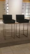 Foam and Chrome Bar Stools with Back 30