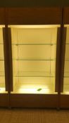 2'x4'x8' Wood Display Cabinet with (3) Glass Shelves and Top and bottom Lighting Rigging Cost: $35