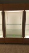 2'x4'x8' Wood Display Cabinet with (3) Glass Shelves and Top and bottom Lighting Rigging Cost: $35