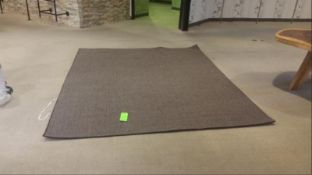 8'x10' Gray and Charcoal Patterned Rug Rigging Cost: $10