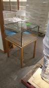 (2) Pieces (1) 24x24x36 Chrome, Blond Wood, and Glass Product Display Case and Rigging Cost: $25