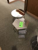 Chrome Stool with mirrored topped table Rigging Cost: $10