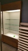 2'x4'x8' Wood Display Cabinet with (3) Glass Shelves and Top and bottom Lighting Rigging Cost: $35