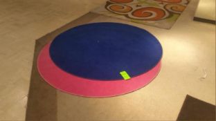 Masland Carpet (1) Royal Blue and (1) Pink 5' Circle Rug Rigging Cost: $10