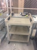 2 Shelf 4 Wheel Cart, Plastic Rigging Cost: $5