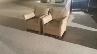 Cream Colored Leather Lounge Chairs Rigging Cost: $10