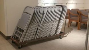 Folding Chairs with Cushions on Cart Rigging Cost: $15
