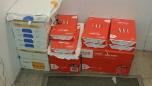 Approximately 5 Cases of Legal Size Paper Rigging Cost: $15