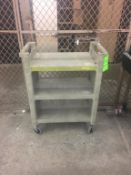 3 Shelf 4 Wheel Cart, Plastic Rigging Cost: $5