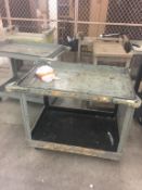 2 Shelf 4 Wheel Cart, Metal Rigging Cost: $5