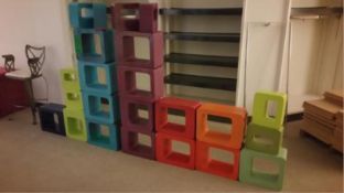 (22) Assorted Decorative Cubes of Various Sizes Rigging Cost: $25