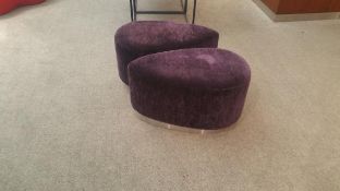 Purple and Stainless Tear Drop Shaped Bench 29x17x18 Rigging Cost: $10