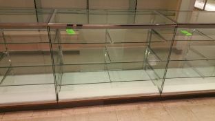 48” x 24” x 40” Chrome and Glass Display Cabinet with (3) Glass Shelves Rigging Cost: $55