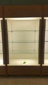2'x4'x8' Wood Display Cabinet with (3) Glass Shelves and Top and bottom Lighting Rigging Cost: $35