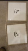 Framed Water Color of High Heel (1 left 1 right)