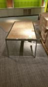 Chrome and Woven Wicker Dining Room Table Gorgeous 3'x6' Rigging Cost: $15