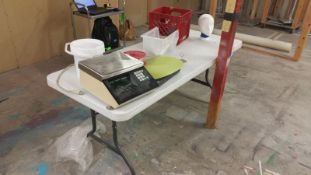 6' Folding Table with contents Rigging Cost: $20 Price includes boxing of all contents.