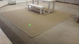 12'x12' Woven Rug with Gray Rim Rigging Cost: $10