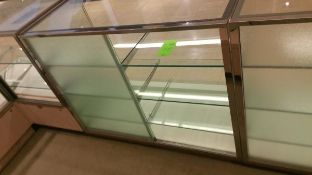 48” x 24” x 40” Chrome and Glass Display Cabinet with (3) Glass Shelves Rigging Cost: $55