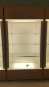 2'x4'x8' Wood Display Cabinet with (3) Glass Shelves and Top and bottom Lighting Rigging Cost: $35