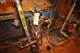 Aprox. 17” H x 8” W Inline Filter with 2” Connector, Mounted on Stainless Stand (Located 2nd Floor