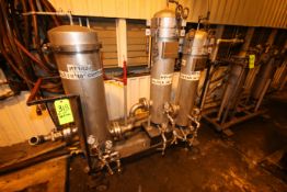 U.S.F. Filtration Portable S/S Inline Filters, Model T91C749-000, S/N 1468674, S/N 146667-2 and S/