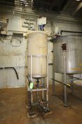 Aprox. 190 Gal. Vertical Poly Tank, with 1 hp Agitator, Includes Outlet Ball Valve, Mounted on S/S