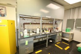 Lab Cabinets with Acid Resistant Tops Throughout Room 1 includes (1) 10 ft. L x 34
