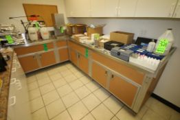 Servolift Corp. L-Shape S/S Lab Counters, M/N 500-4, Overall Dims.: Section 1: 92