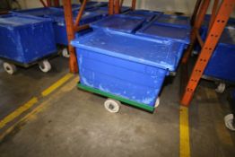 Plastic Ingredient Bins on S/S Cart, Includes Lid, Dims.: 27 1/2