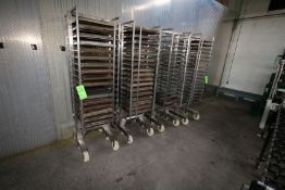 S/S Baking Racks, with Baking Sheets, Mounted on Casters, Dimensions: 26