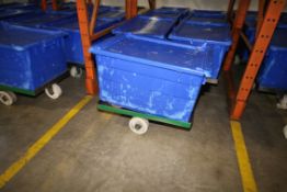 Plastic Ingredient Bins on S/S Cart, Includes Lid, Dims.: 27 1/2