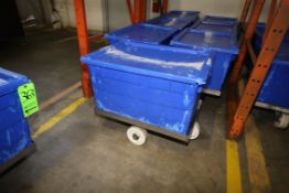 Plastic Ingredient Bins on S/S Cart, Includes Lid, Dims.: 27 1/2