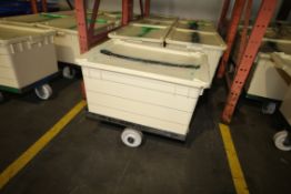 Plastic Ingredient Bins on S/S Cart, Includes Lid, Dims.: 27 1/2