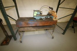 Maximat 7 Desk Top Lathe, Mounted on Portable Cart