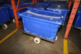 Plastic Ingredient Bins on S/S Cart, Includes Lid, Dims.: 27 1/2