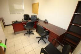 Contents of Office, Includes Desk, Chairs, Book Shelf (NOTE: Does Not Include Telephone or Printer)