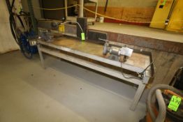 Shop Work Bench, Includes Double Edge Grinder, Includes Vise, (2) 110V Outlets, and Work Light,