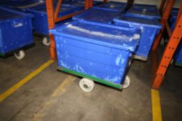 Plastic Ingredient Bins on S/S Cart, Includes Lid, Dims.: 27 1/2