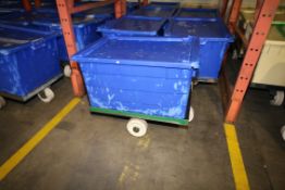 Plastic Ingredient Bins on S/S Cart, Includes Lid, Dims.: 27 1/2