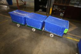 Plastic Ingredient Bins on S/S Cart, Includes Lid, Dims.: 27 1/2