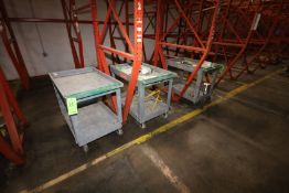 (3) Plant Push Carts, Double Shelves