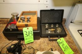 Lot of Assorted S/S Weights, Aprox. 20 Weights, with Cases